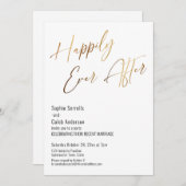 Gelukkig altijd daarna Moderne Elegante Gouden Typ Kaart (Voorkant / Achterkant)