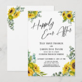 Gelukkig altijd Eucalyptus Zonnebloem Feestje Kaart (Voorkant / Achterkant)