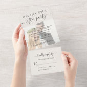 Gelukkig altijd foto roomijs bruiloftsreceptie all in one uitnodiging (Afscheurbaar)