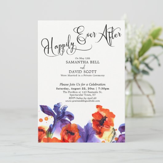 Gelukkig altijd geschilderd met rode klaprozen paa kaart (Staand voorkant)