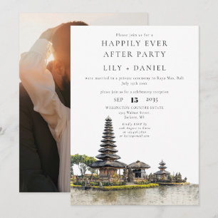 Gelukkig altijd na Bali bruiloftsfoto Kaart