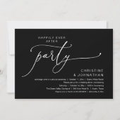 Gelukkig altijd na bruiloft diner feest dansen kaart (Voorkant)