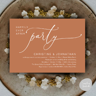 Gelukkig altijd na bruiloft diner feest dansen kaart