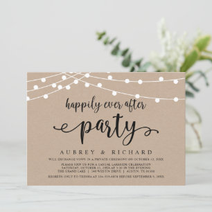 Gelukkig altijd na bruiloft Elopement Casual feest Kaart