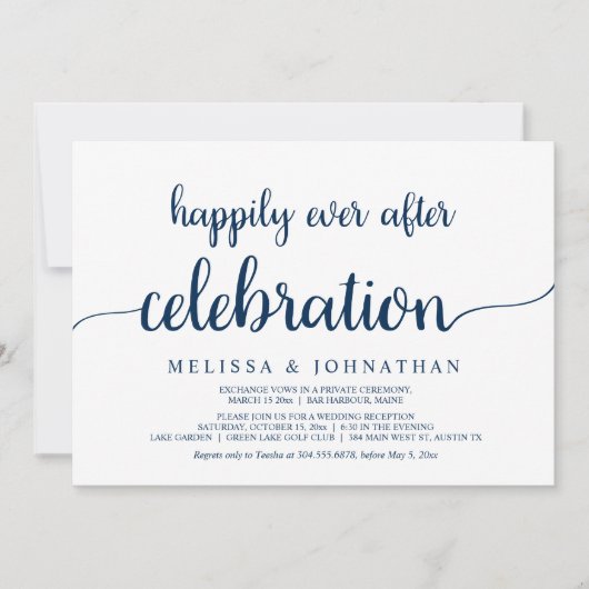 Gelukkig Altijd Na Bruiloft Vluchtige Viering I Kaart (Voorkant)