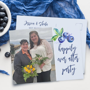 Gelukkig altijd na Casual huwelijksreceptie Uitnodiging Briefkaart