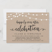 Gelukkig altijd na de bruiloft Elopement-viering Kaart (Voorkant)