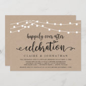 Gelukkig altijd na de bruiloft Elopement-viering Kaart (Voorkant / Achterkant)