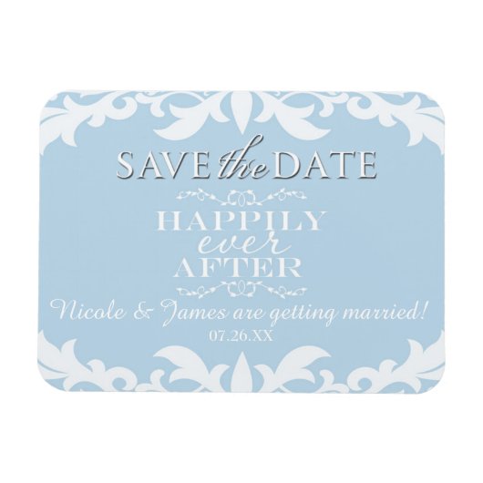 Gelukkig altijd na de bruiloft Save the Date-magne Magneet (Horizontaal)