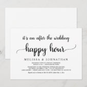 Gelukkig altijd na de bruiloft vlucht Happy Hour Kaart (Voorkant / Achterkant)