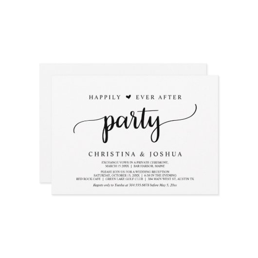 Gelukkig altijd na een feestje, loslating, bijtend kaart (Voorkant / Achterkant in situ)