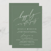 Gelukkig altijd na een feestje, sage, weddenschap kaart (Voorkant / Achterkant)