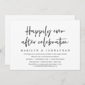 Gelukkig altijd na een informele trouwerij-uitvaar kaart (Voorkant / Achterkant)