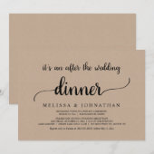 Gelukkig altijd na een rustige trouwerij elopement kaart (Voorkant / Achterkant)