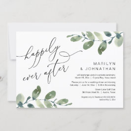 Gelukkig altijd na elopement diner Eucalyptus Kaart