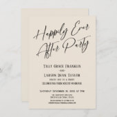 Gelukkig altijd na feest Elegante typografie Crème Kaart (Voorkant / Achterkant)