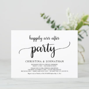 Gelukkig altijd na-feest, Elopement Rustieke bruil Kaart