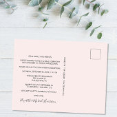 Gelukkig altijd na feest foto roze bruiloft aankondigingskaart