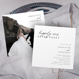 Gelukkig altijd na feest Moderne Elopement Huwelij Kaart