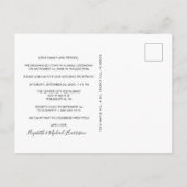 Gelukkig altijd na feest Neonlichten Foto Bruiloft Aankondigingskaart (Achterkant)