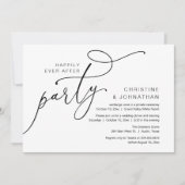 Gelukkig altijd na-feest, romantisch diner dansen kaart (Voorkant)