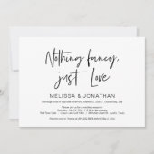 Gelukkig altijd na feest, Zwart, Elopement Kaart (Voorkant)