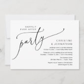 Gelukkig altijd na het feest, elopement diner dans kaart (Voorkant)