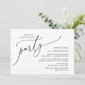 Gelukkig altijd na het feest, elopement diner dans kaart (Staand voorkant)