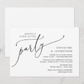 Gelukkig altijd na het feest, elopement diner dans kaart (Voorkant / Achterkant)