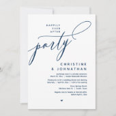 Gelukkig altijd na het feest, modern huwelijksdine kaart (Voorkant)