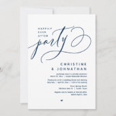 Gelukkig altijd na het feest, modern huwelijksdine kaart (Voorkant)