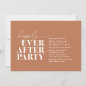 Gelukkig altijd na het feest, moderne bruiloft rec kaart (Voorkant)