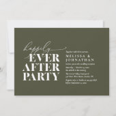 Gelukkig altijd na het feest, moderne bruiloft rec kaart (Voorkant)