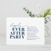 Gelukkig altijd na het feest, moderne bruiloft rec kaart (Staand voorkant)