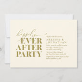 Gelukkig altijd na het feest, moderne bruiloft rec kaart (Voorkant)