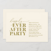 Gelukkig altijd na het feest, moderne bruiloft rec kaart (Voorkant / Achterkant)