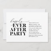 Gelukkig altijd na het feest, moderne bruiloft rec kaart (Voorkant)