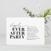 Gelukkig altijd na het feest, moderne bruiloft rec kaart (Staand voorkant)