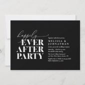 Gelukkig altijd na het feest, moderne bruiloft rec kaart (Voorkant)