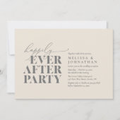 Gelukkig altijd na het feest, moderne bruiloft rec kaart (Voorkant)