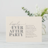 Gelukkig altijd na het feest, moderne bruiloft rec kaart (Staand voorkant)