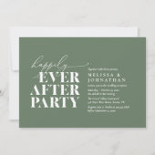 Gelukkig altijd na het feest, moderne bruiloft rec kaart (Voorkant)