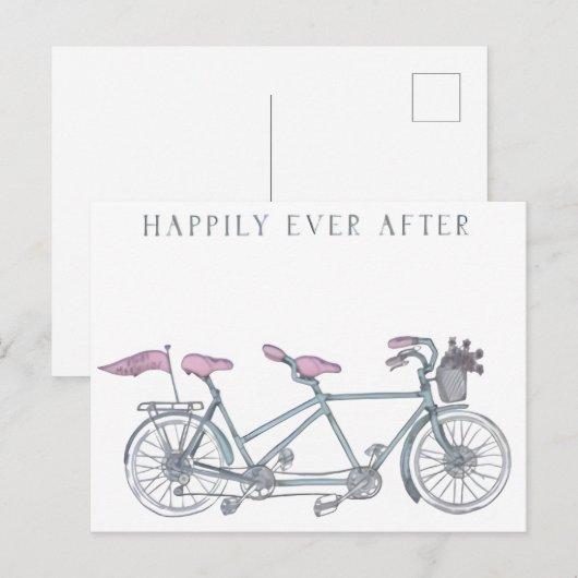 "Gelukkig altijd na het Wenskaart Briefkaart (Voorkant / Achterkant)