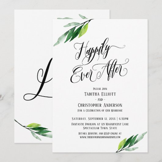 Gelukkig altijd verder Uitgebreid script groen dec Kaart (Voorkant / Achterkant)