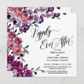 Gelukkig altijd verder Uitgebreid Script Vet Bloem Kaart (Voorkant / Achterkant)