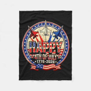 Gelukkig Amerikaanse 1776 2026 usa patriottisch 4 Fleece Deken