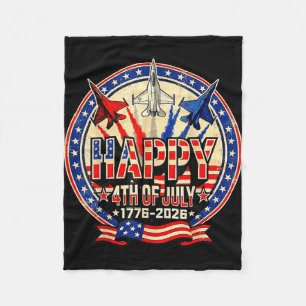Gelukkig Amerikaanse 1776 2026 usa patriottisch 4  Fleece Deken