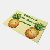 Gelukkig Ananas Welkomstmat Deurmat (Schuin)