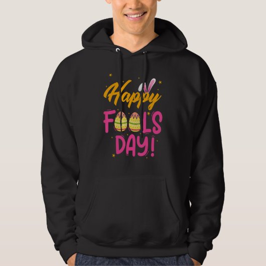 Gelukkig April Fool's Day 1 April Fools Dag Pasen Hoodie (Voorkant)