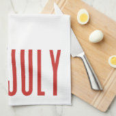 Gelukkig artikel van Shimmer Word Art van 4 juli Theedoek (Quarter Fold)